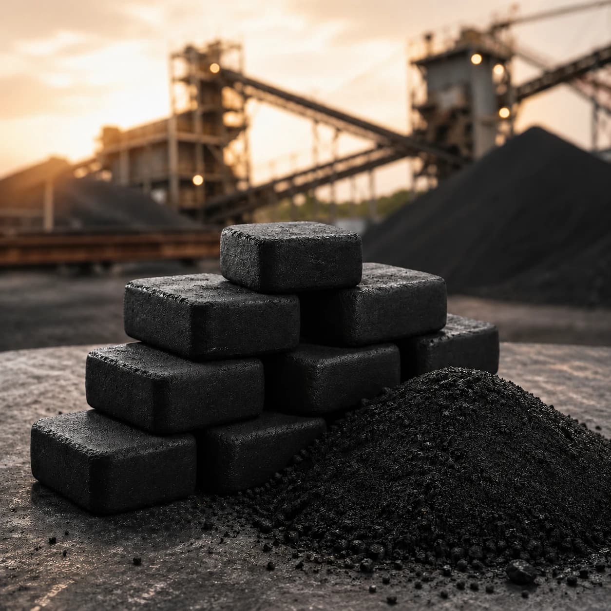 Produksi debu batubara menjadi briket dengan Cocogum COAL